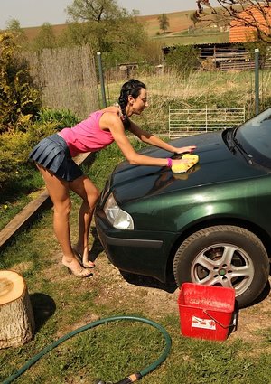 18 year old girl Gina C spills cum from her mouth after getting banged